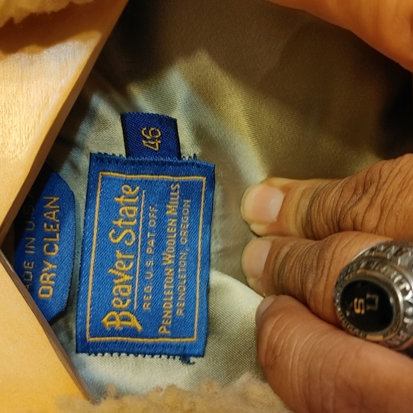 Mens Vintage Pendleton Stripe Cape Style coat - Picture 5 of 16